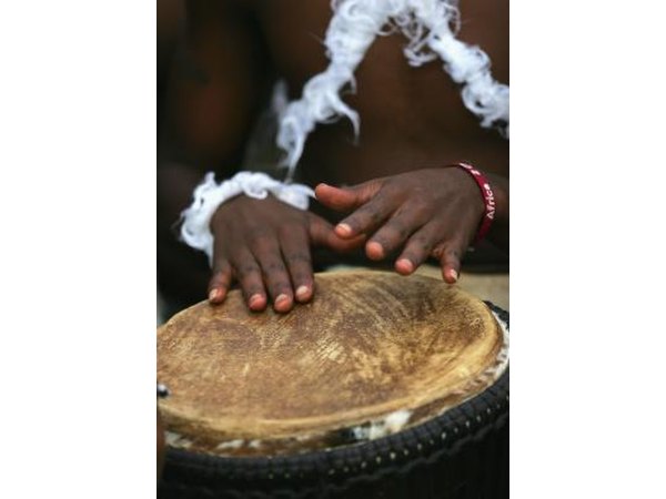 African drums are often used in ceremonies.