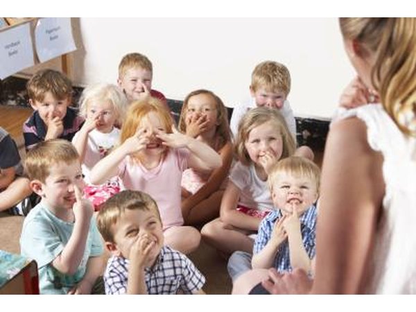 Teacher's assistants can work with disabled children in the classroom.