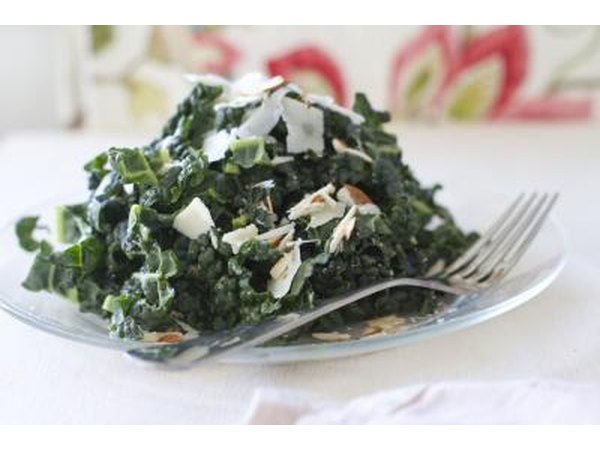 Kale salad on a plate.
