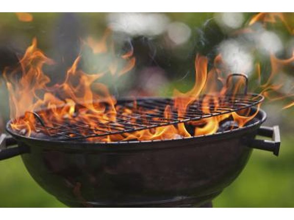 Charcoal grill.