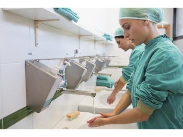 doctors washing their hands