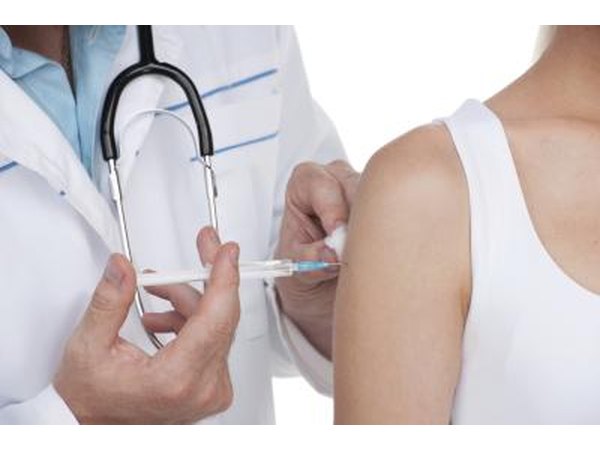 Doctor giving a patient an injection
