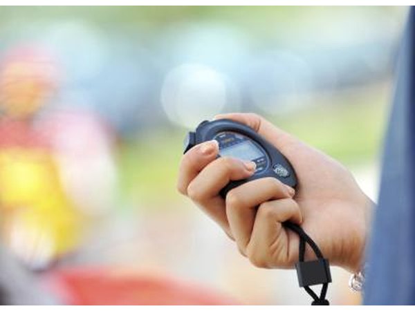 Stop watch in hand