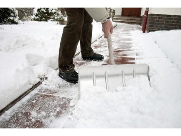 Man shoveling snow