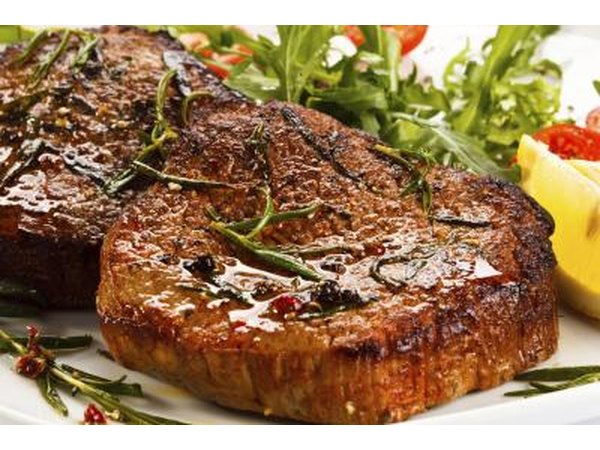 Grilled steak.