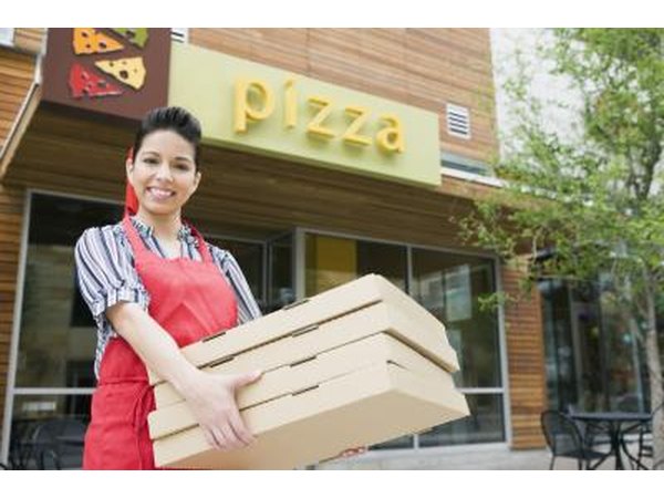 Pizza delivery woman