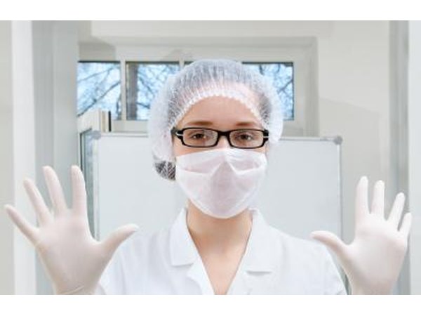 Woman with protective wear