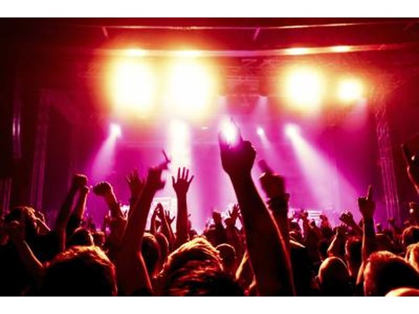 Music fans listening to a live concert