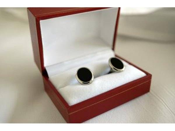 Cuff links in a box