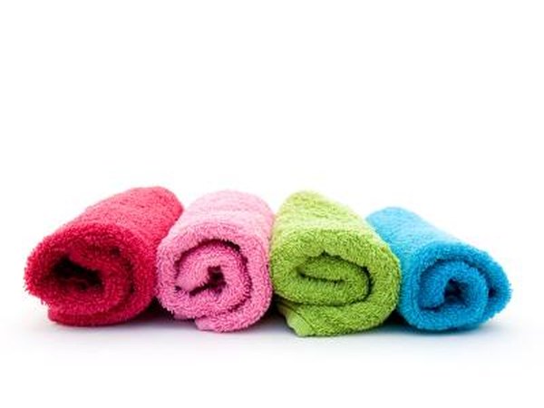 Colorful washcloths.