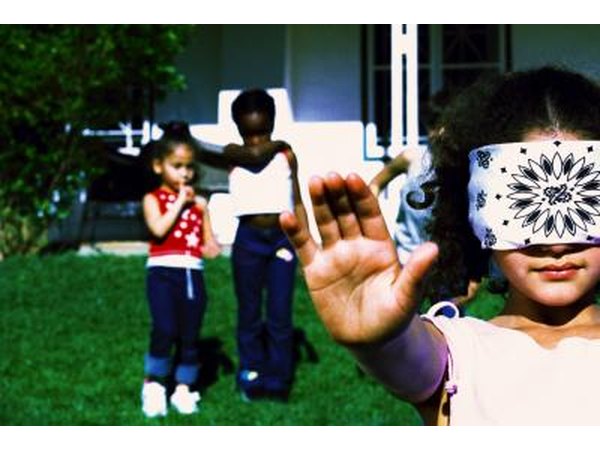 Blindfolded kid
