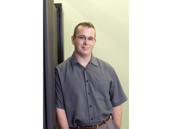 Office worker wearing a short sleeved shirt
