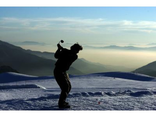View of Andes mountains from ski resort in Santiago, Chile