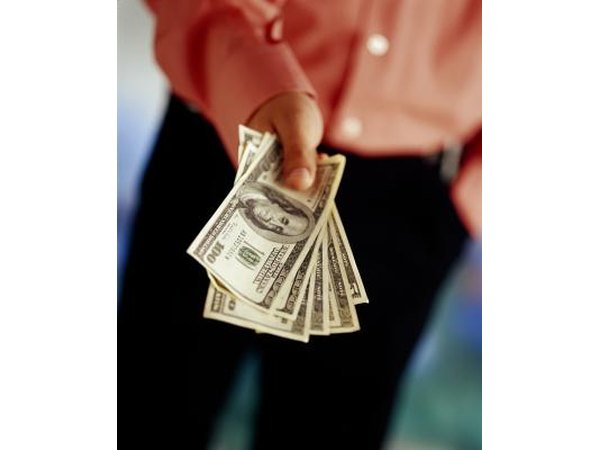 Man holding cash