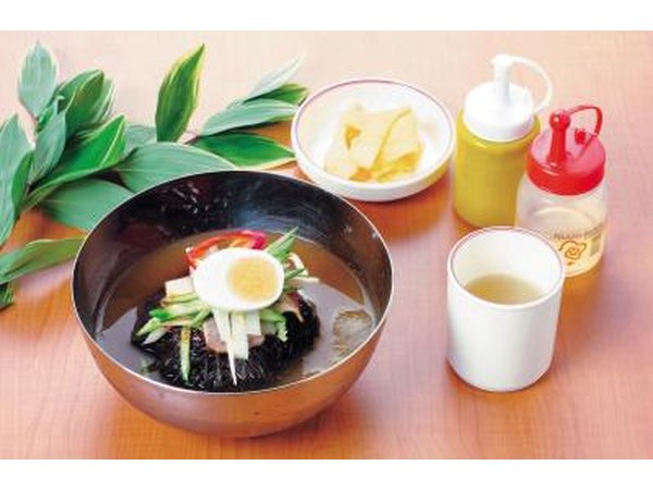 Thai broth based soup with ingredients