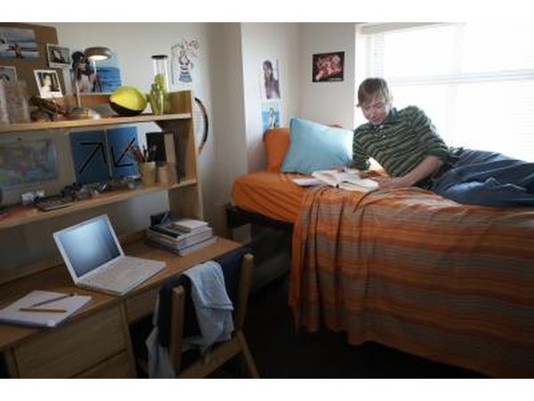 Buy items for his dorm room.