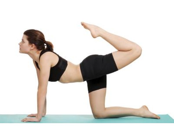 Kickbacks are one of the best butt exercises for women that require no weights.