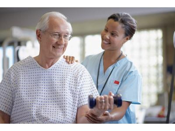 Nurses also help with physical therapy.