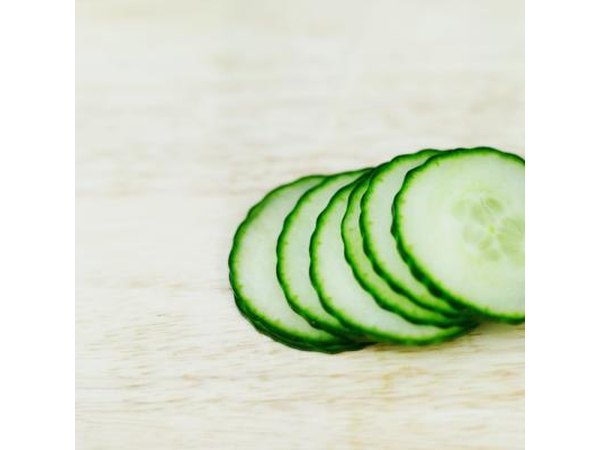 Slices of cucumber.