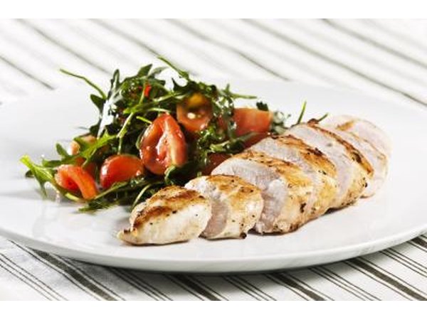 Grilled chicken with a side salad