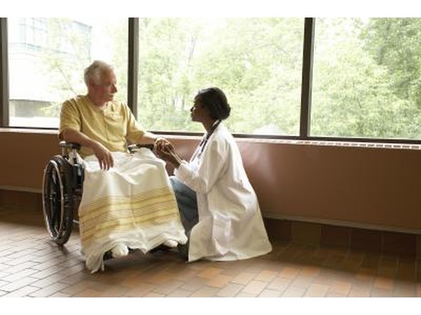 Nurse talking with patient