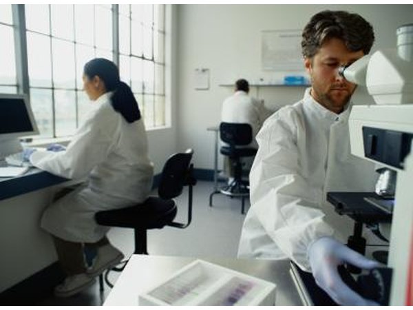 Biologists working in health care