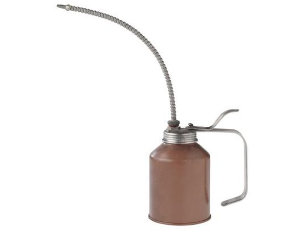 Lubricate moving parts on your reel mower as part of routine maintenance.