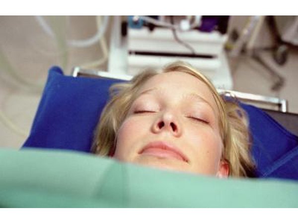 Woman after surgery