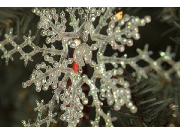 Glittered snowflakes
