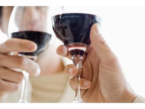 Couple toasting