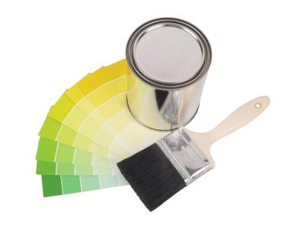 Lighter color swatches with paint brush and paintcan.