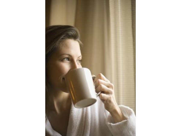 Woman drinking coffee
