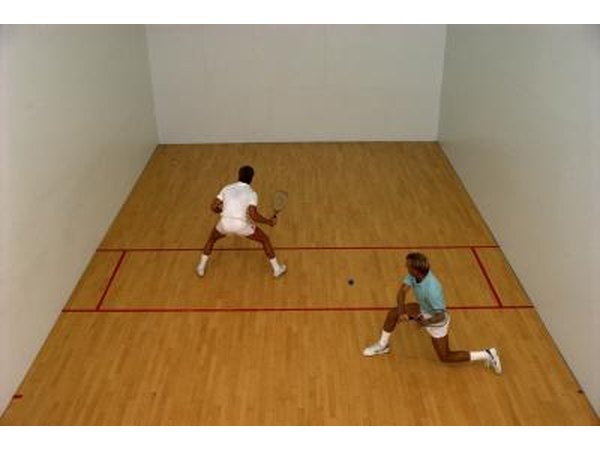 Men playing racquetball