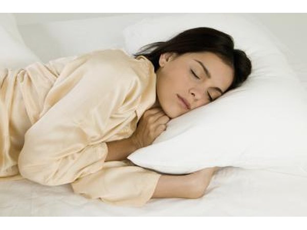 A woman having a restful sleep