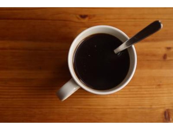 A coffee cup on a table.