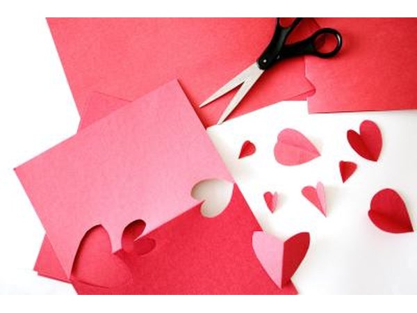 Paper hearts.