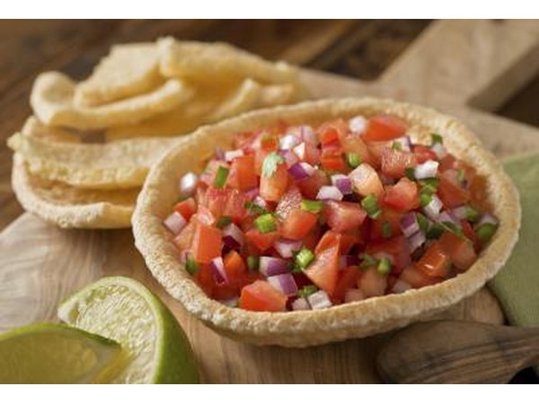 Traditional salsa in bowl.