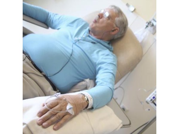 Man in chemotherapy.