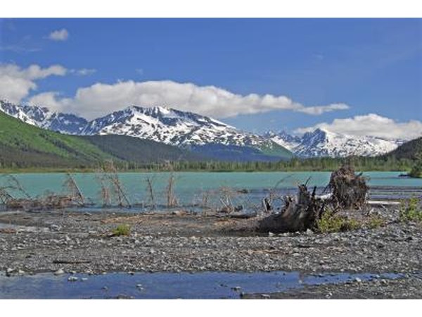 Kenai lake in Alaska summer