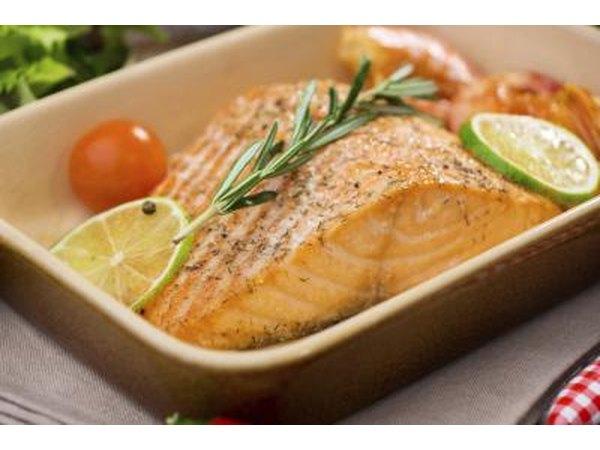 Roasted salmon filet