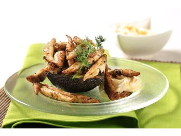 Fried anchovies with avacado