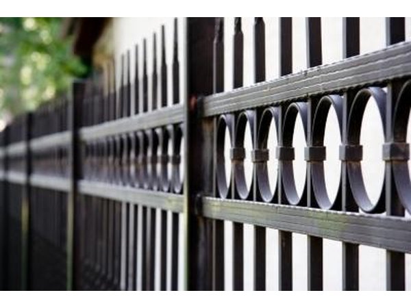 Stylish wrought iron fence