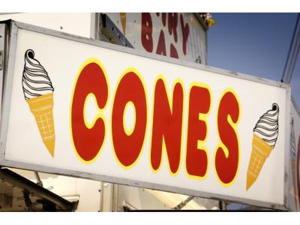 Ice Cream Cones sign
