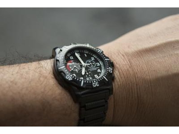 Man wearing wristwatch