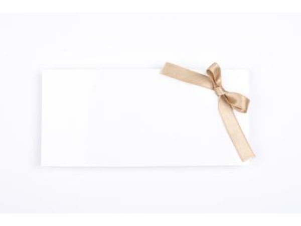 Invitation with a bow.