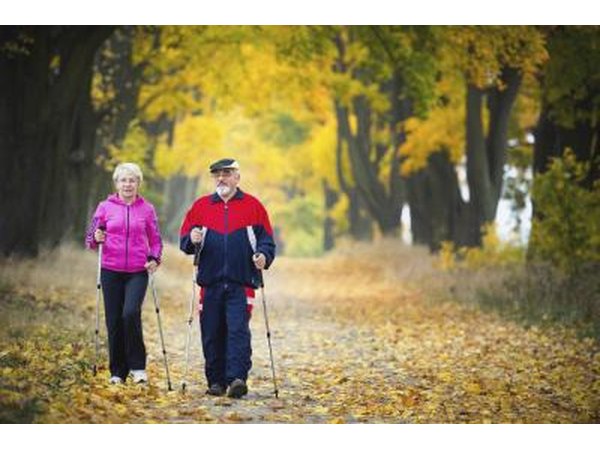 Senoir couple walking
