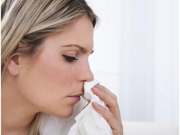 Check nose with tissue.