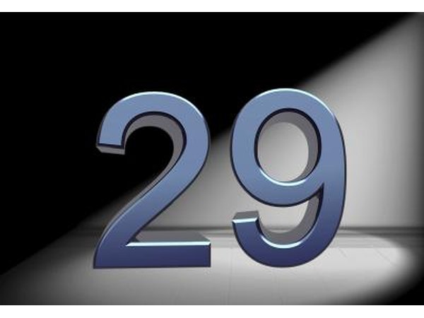 Use the number 29.