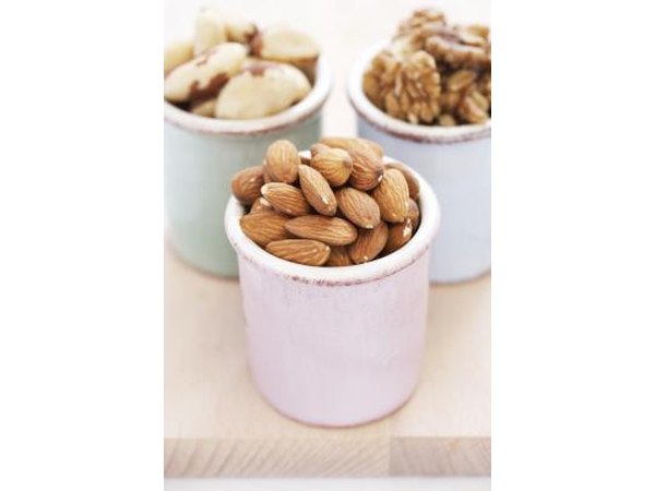 Nuts in small bowls
