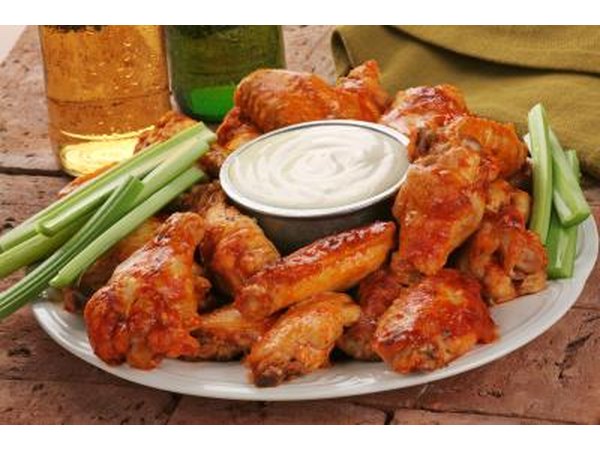 Plate of buffalo wings